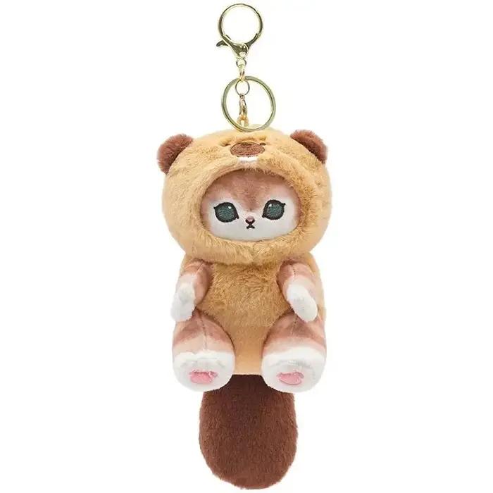 Kawaii porte-clés pendentif dessin animé Mofusand requin chat travestissement poupée sac à dos décor jouets