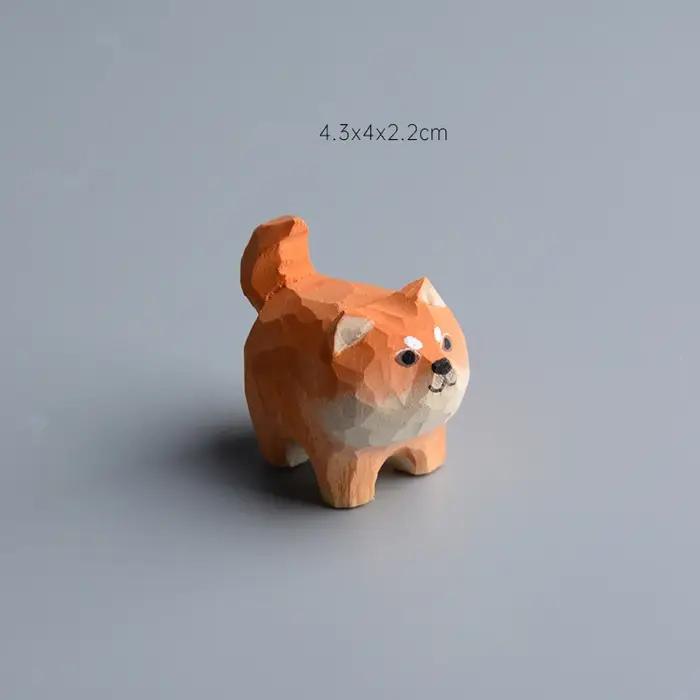 Porte-clé Akita en bois sculpté à la main pour chien