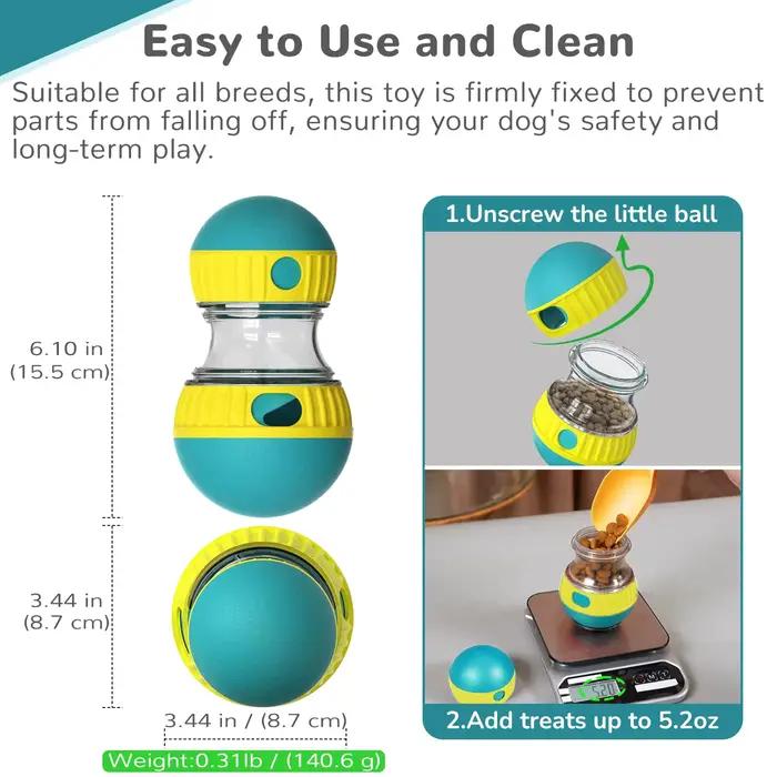 Jouet puzzle pour chien distributeur de friandises en plastique ABS durable pour chiots et chiens de petite et moyenne taille jeux interactifs enrichissements mentaux pour chiens occassions spéciales