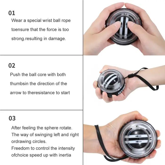 Boule gyroscopique de poignet à démarrage automatique