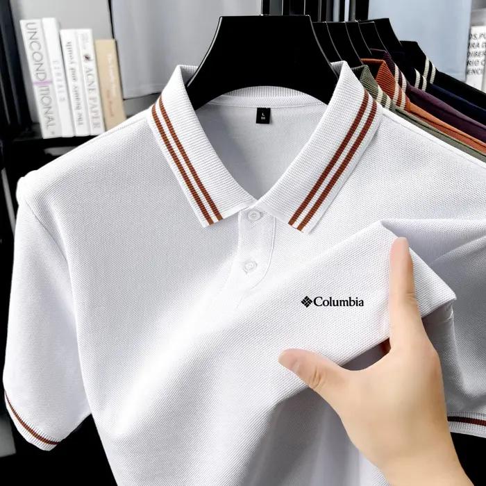Nouveau T-shirt polo d'été pour homme style Columbia