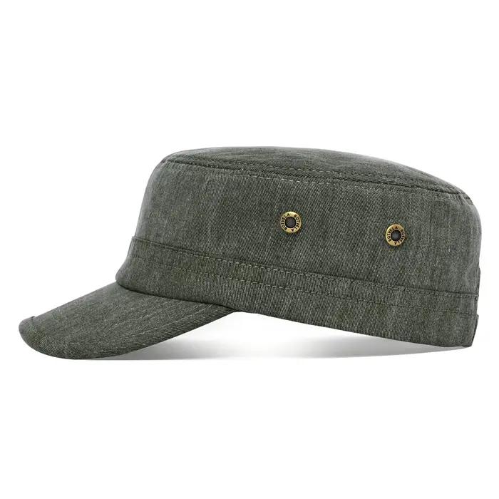 Casquette militaire en sergé de coton pour hommes et femmes