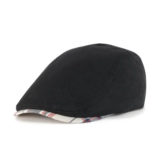 Jangoul hommes casquette plate doux Vintage lin chapeaux décontracté rétro gavroche chapeau béret pour homme conduite