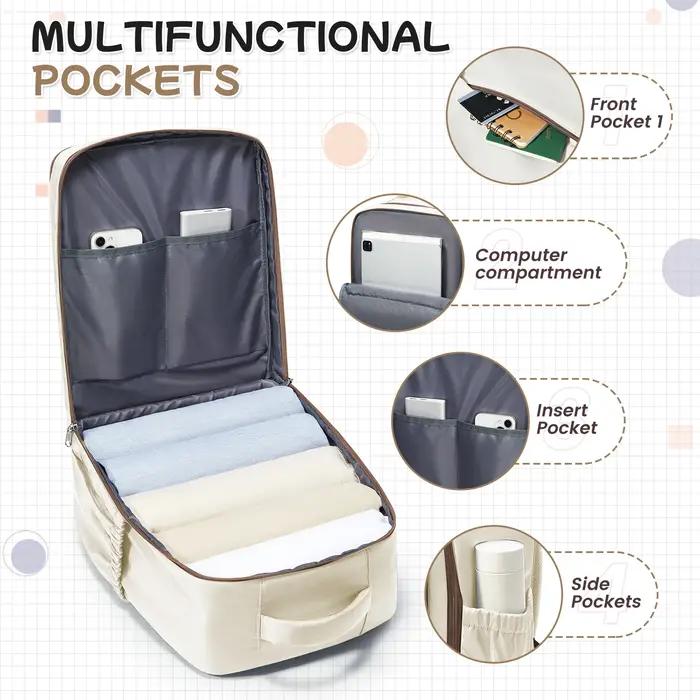 Sac à dos de voyage pour avion de cabine 40x30x20, sac à dos de cabine pour bagages à main Wizzair 40x30x20, sacs à main pour ordinateur portable 15.6 pouces pour hommes et femmes