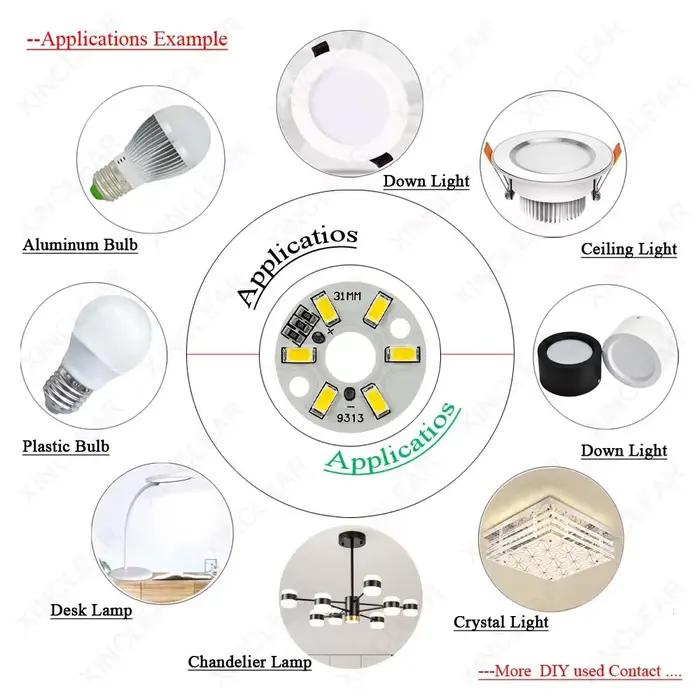 10pcs LED 3W 5V Couleur Lampe Perle Lumière Conseil Ampoule SMD5730 Rond Changeant Source De Lumière