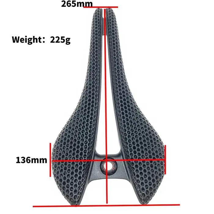 Selle de vélo ultralégère en fibre de carbone, impression 3D, amissié, confortable, respirant, VTT,