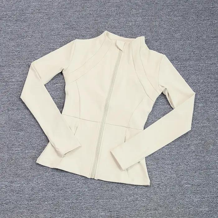 Manteau de sport pour femmes, chemise de Yoga, Slim, manches longues, course rapide, Pilates, Fitnes
