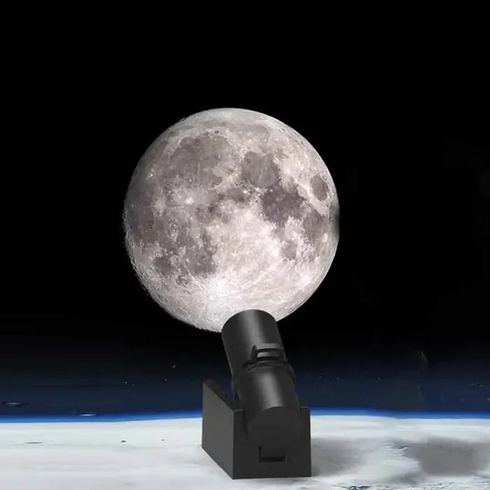 Lampe de Projection de Lune et Terre Veilleuse pour Chambre à Coucher Occasions Spéciales Étoiles et Atmosphère Relaxante Portable Pour Enfants et Adultes