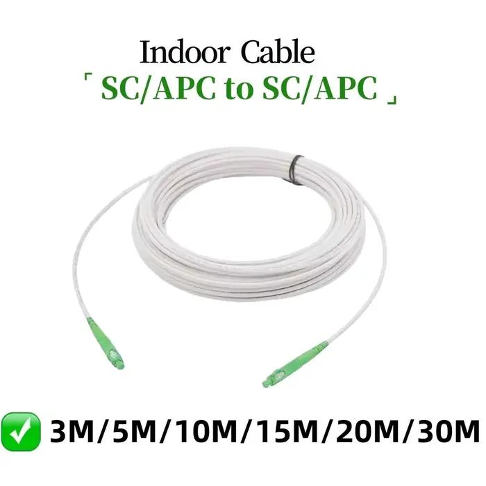 Câble de raccordement fibre optique monomode SC/APC vers SC/APC (monocœur G657A1) pour usage intérieur – Longueurs : 3 m, 5 m, 10 m, 15 m, 20 m