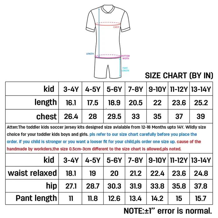 Kit de maillot de football personnalisé pour enfants