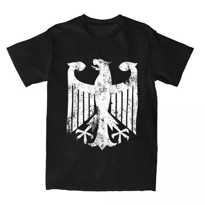 Allemagne drapeau T-Shirt hommes aigle allemande Y2K amusant pur coton T-Shirts été col rond Harajuk