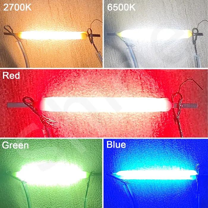 Ampoule Edison à Filament LED COB, pièces de lampe 18.8mm 29mm 38mm 54mm 68mm DC 3V 12V 57V 80V, Dio