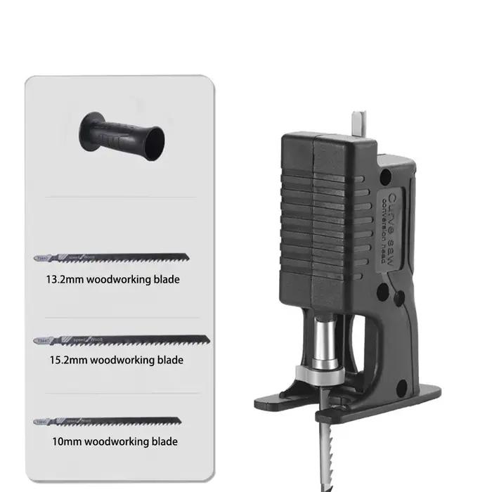 Perceuse électrique modifiée, scie sauteuse électrique Portable pour couper le bois/PVC/métal, outil