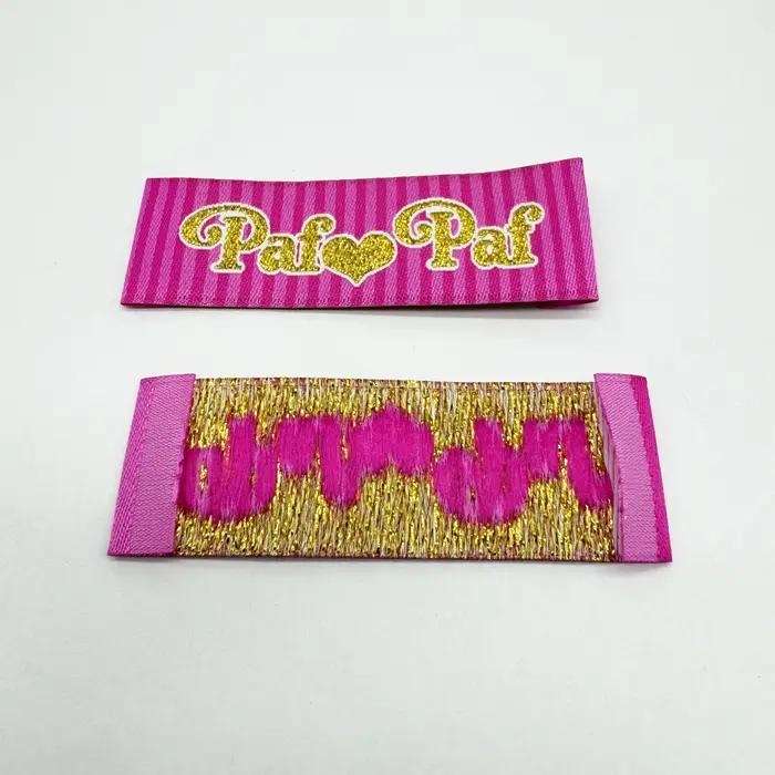 Étiquettes personnalisées en satin tissé en polyester