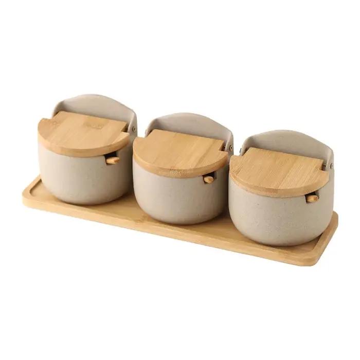 Pot d'assaisonnement en céramique de Style japonais