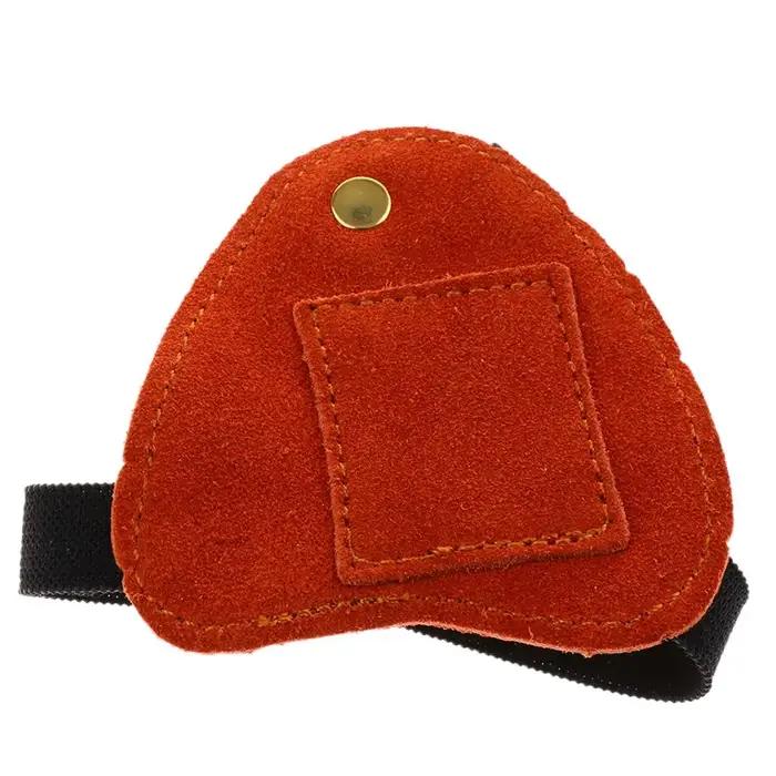 Gant protection main tir à l'arc cuir vachette marron - Équipement protection flèches durable