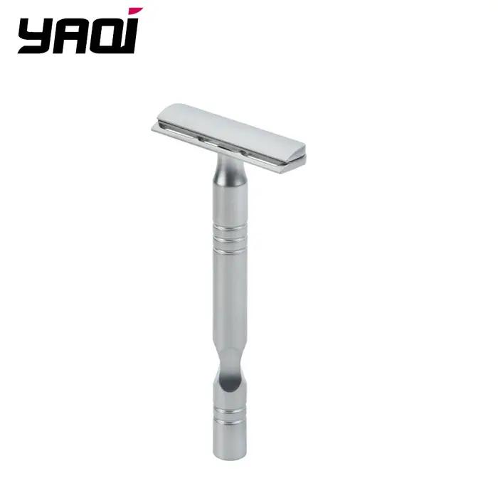 YAQI – rasoir de sécurité pour hommes, couleur Chrome mat, lame AC Excalibur, à un seul bord