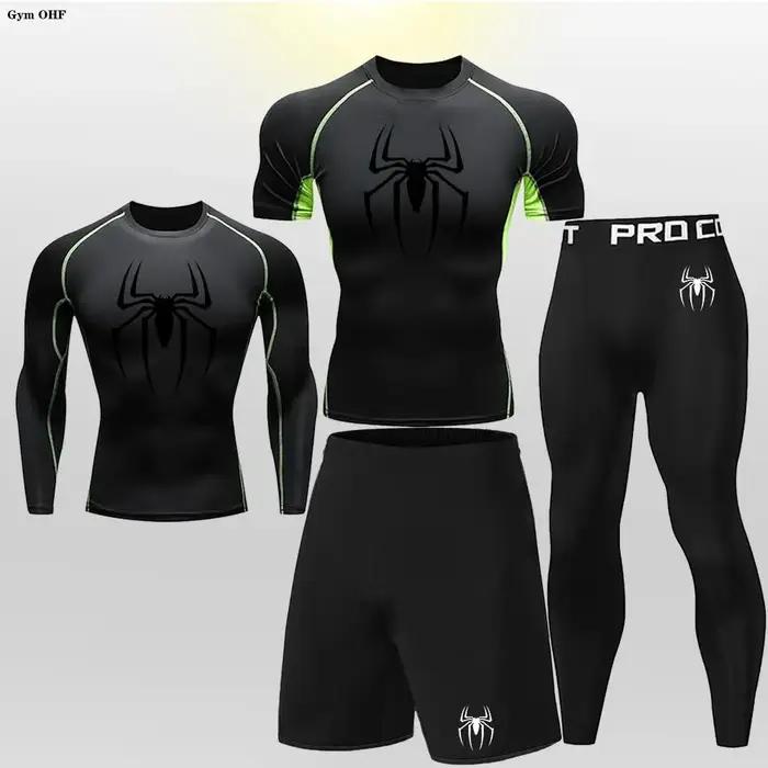 2099 Spider super-héros combinaison de Compression enfants Rashguard Jiu Jitsu Fitness maillots de boxe ensemble BJJ