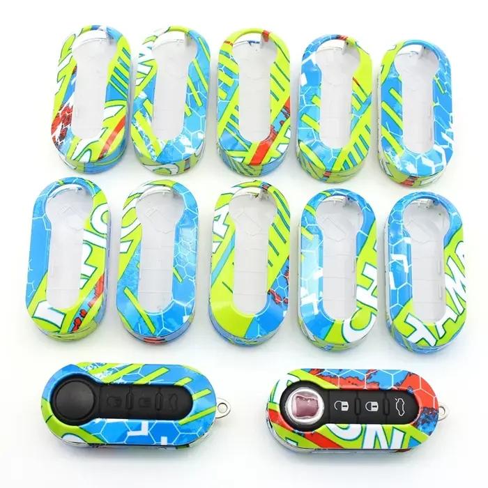 Xinyuexin 3 boutons télécommande voiture clé coque housse pour Fiat 500 Panda Punto Bravo Stilo Duca
