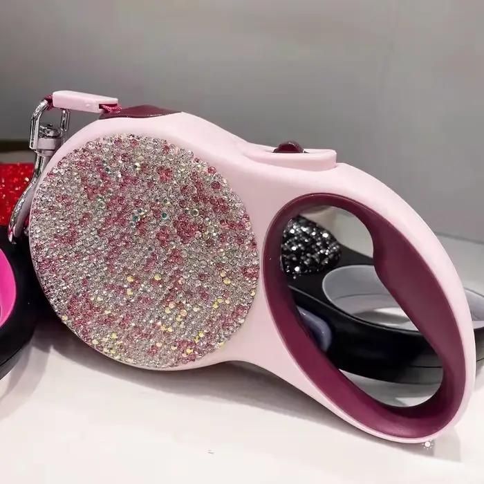 Laisse à enrouleur en nylon pour chiens et chats, réglable, durable et élégante pour petites et grandes races, idéale pour promenades et randonnées