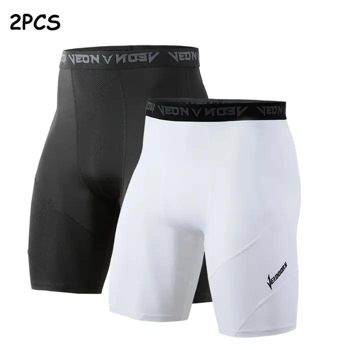 2 pièces collants de course Cool sec athlétique entraînement cyclisme Shorts Leggings sport couche de base