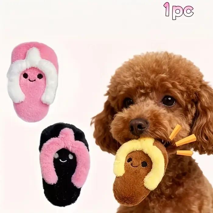 Pantoufle dentaire en mélange de polyester et polaire pour chiens de toutes races et tailles pour la dentition et l'entraînement