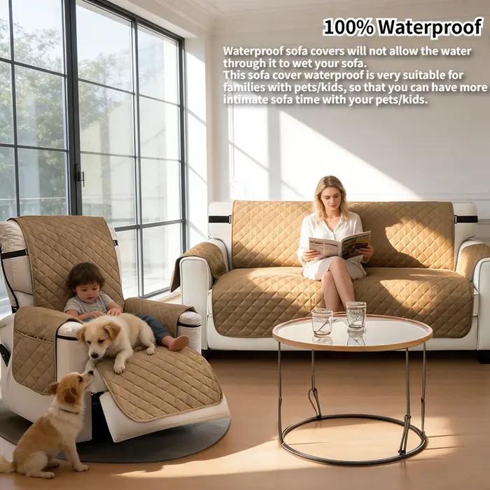 Housse de canapé imperméable matelassée anti-usure pour animaux domestiques style géométrique printemps été bureau salon protection meubles famille enfants occasions spéciales