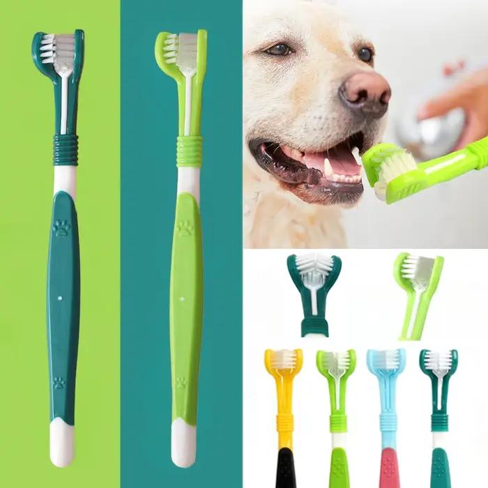 Brosse à dents en plastique pour animaux de compagnie