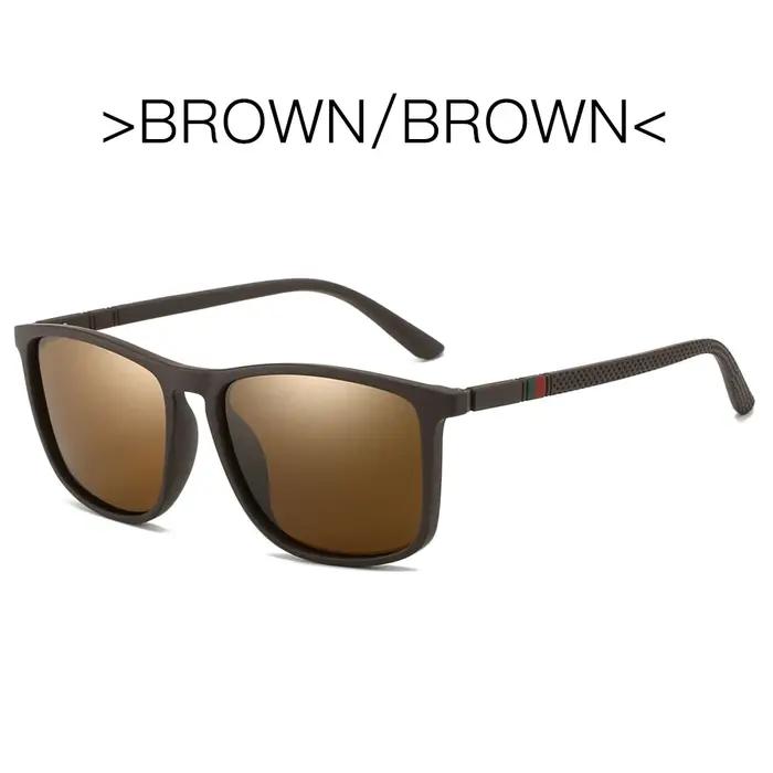 Lunettes de soleil de sport homme style carré polarisées UV400 protection oculaire pour activités extérieures cadeau occasionnels