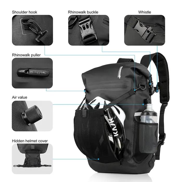 Sac à dos de voyage étanche pour vélo, panier de vélo, sacs de coffre de siège arrière T1, accessoir