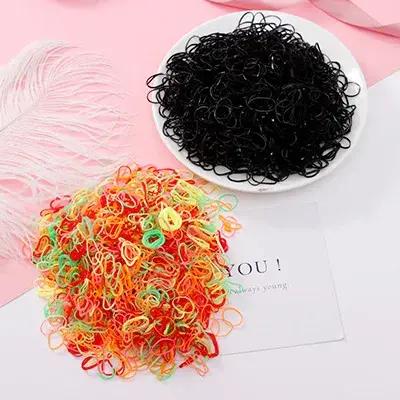 Élastiques colorés jetables pour filles, bandes de caoutchouc solides pour coiffures décontractées, accessoires de cheveux mode, lots de 1000 pour chaque occasion