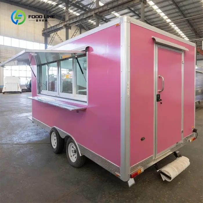 Remorque alimentaire mobile avec système de cuisson intégré pour camions de restauration occassions spéciales événements commerciaux et festifs