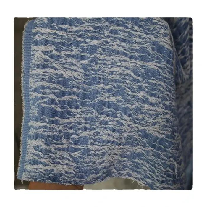 Tissu Denim Jacquard pour lignes épaisses, sacs, chaussures, vestes, vêtements de styliste, matériel de couture, bricolage, tissu au mètre