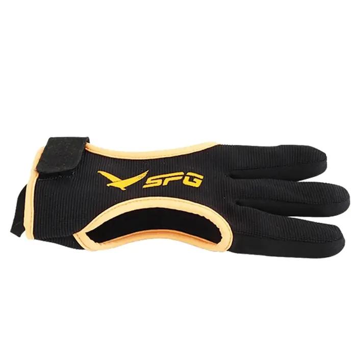 Gants d'archerie 3 doigts cuir antidérapant respirant arc classique chasse tir débutant adulte