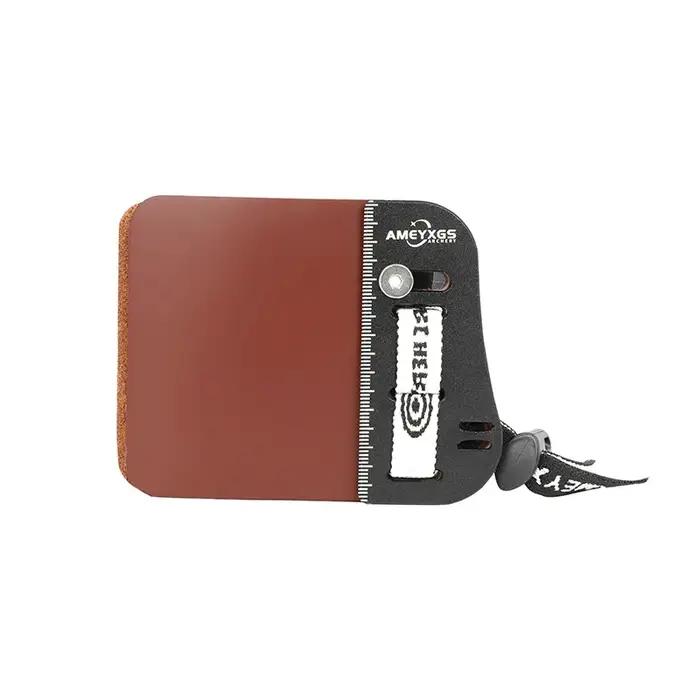Protège-doigts en cuir de vache + plaque en alliage main gauche/droite S/M/L tir à l'arc Protection des doigts réglable pour la chasse en plein air à l'arc