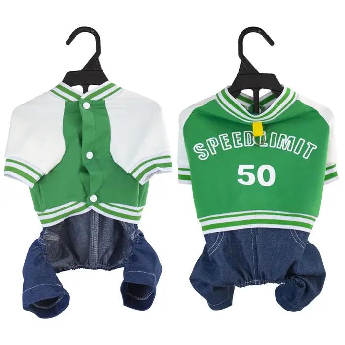 Veste de combinaison pour chien avec pantalon en jean