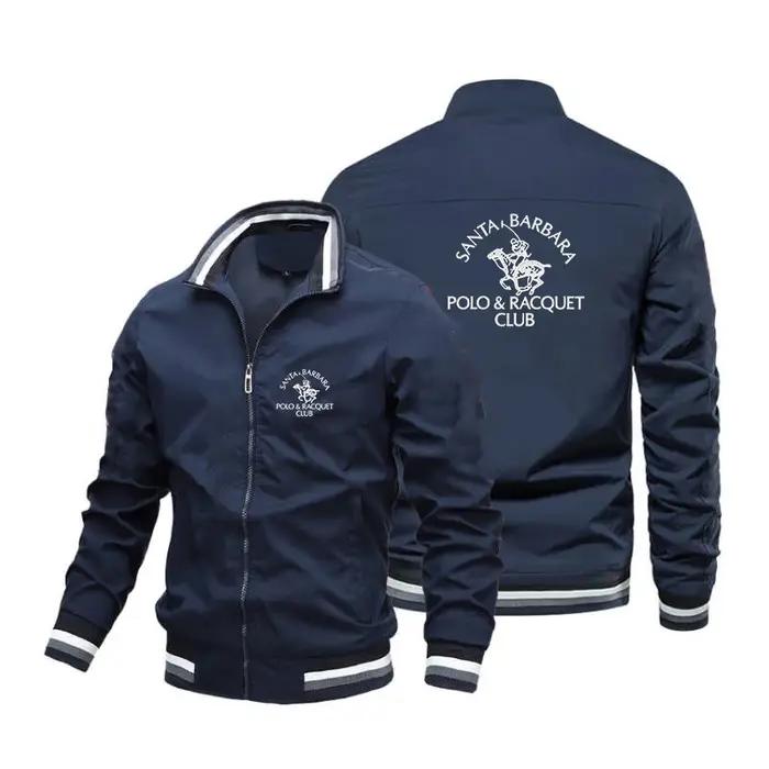 SANTABARBARAPOLO & RACQUETCLUB 2025 automne et hiver hommes col montant décontracté veste à glissièr