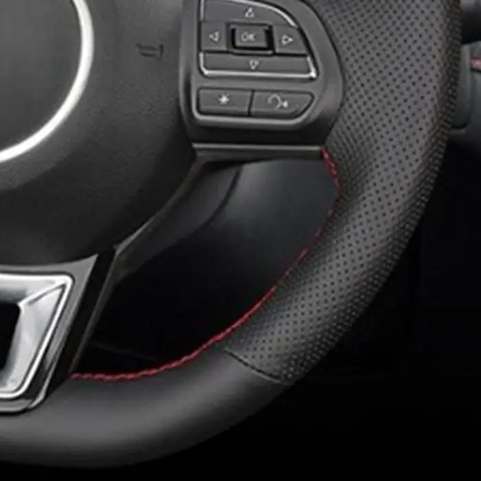 Housse de volant de voiture en cuir artificiel tressé, pour Nissan Qashqai J11 J10 Leaf X Trail en m
