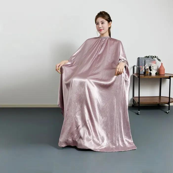 Grande taille Salon de coiffure coupe de cheveux enveloppement à manches longues coiffeur Robe Anti