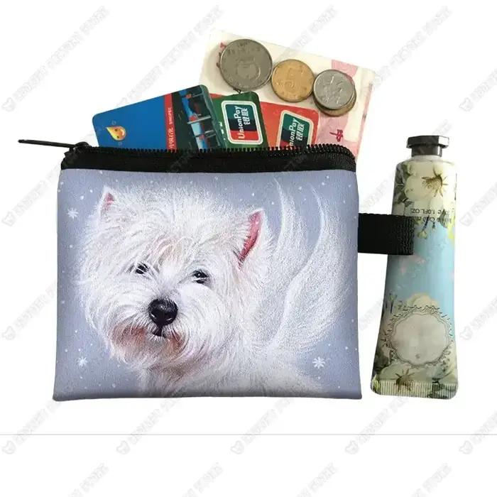 Westie – porte-monnaie en peinture de chien pour femmes