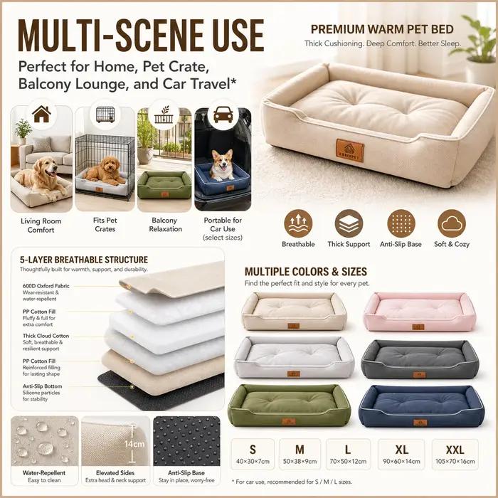 Lit pour animaux de compagnie S-XXL