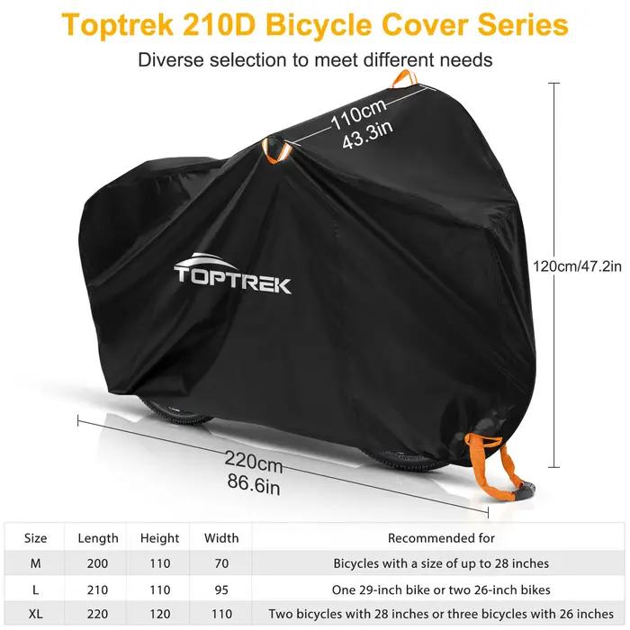 Toptrek housse de vélo 210D haute qualité protecteur