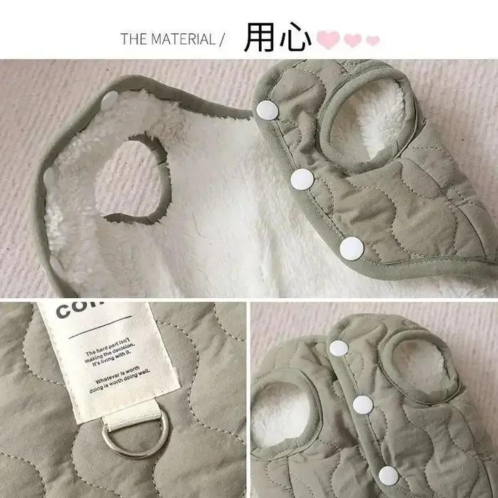 Gilet hivernal en coton pour chiens design élégant anneau D pour laisse adaptabilité taille couleur confortable et chaud pour promenades hiver neige occasions spéciales