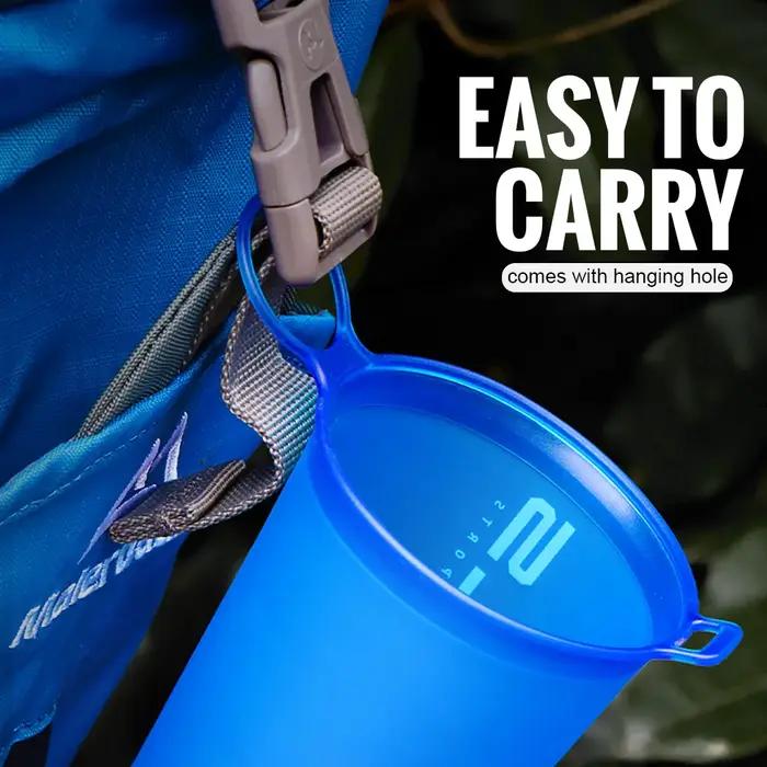 WRELS 200ml tasse pliable TPU tasse d'eau courante pliable réutilisable portable pour la course à pied escalade Marathon-BPA tasse d'eau gratuite