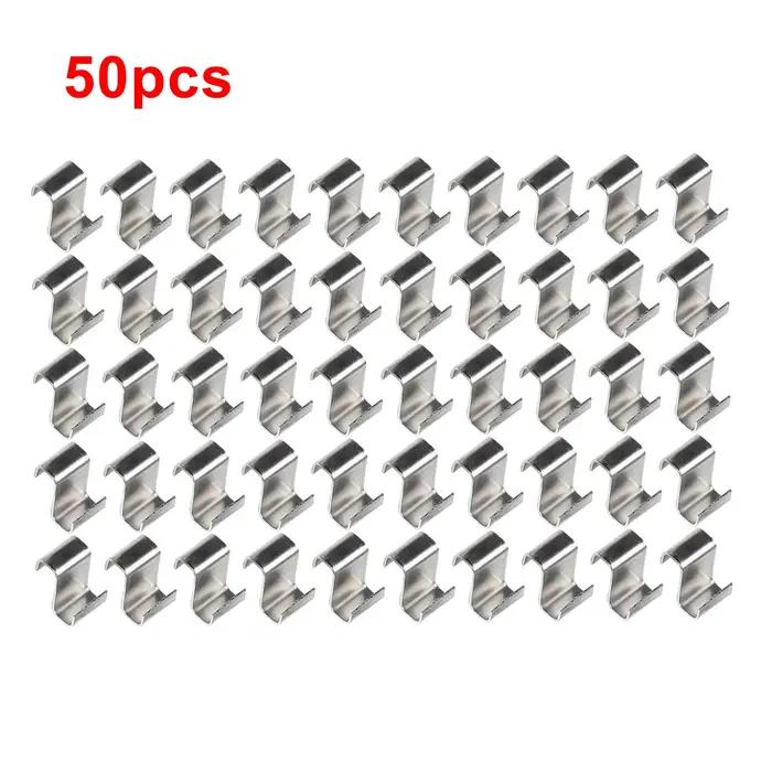 25/50/100pcs Serre Vitrage Clips Z Type Pinces à Verre En Acier Inoxydable En Métal Accessoires De S