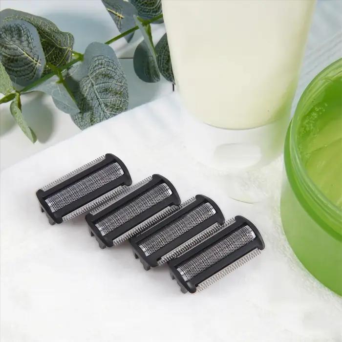 Actif! Tête de rasoir de rechange, 4 pièces, pour Philips Bodygroom BG2024/5025 S11 YSS2 YSS3 Series