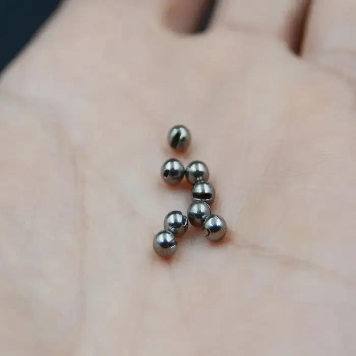 Perles de tungstène fendues pour la pêche à la mouche, matériaux de fixation, tête de nymphe brillan