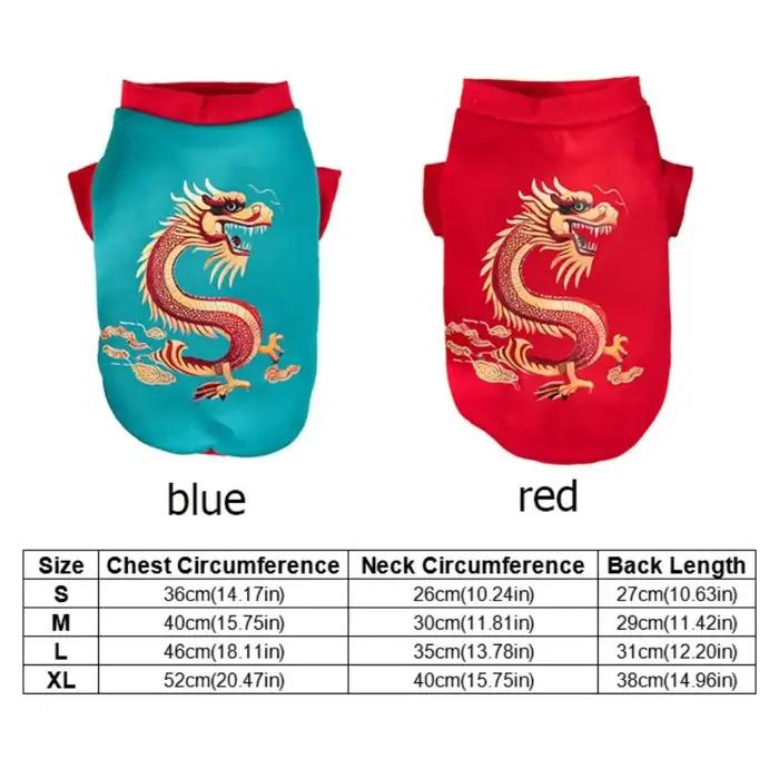 Sweat-shirt chaud pour chien avec motif de dragon mignon