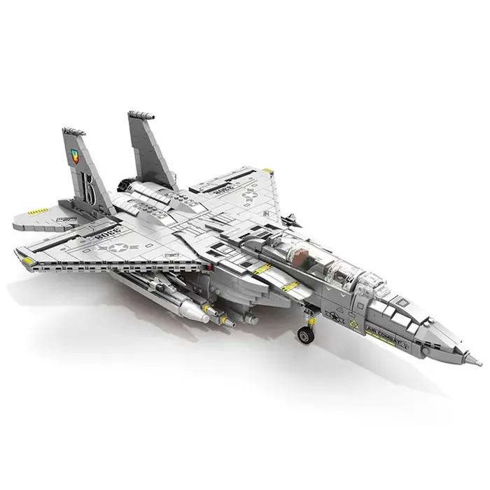 Avion de combat militaire F-15E blocs de construction grands modèles armés pour adultes occasions spéciales modélisme technologie aérospatiale jouets garçons