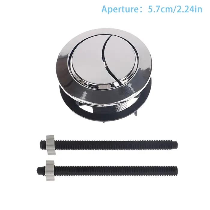 Valve de rinçage ronde universelle Closestool bouton poussoir toilette économie d'eau pour la citrine réservoir d'eau toilette bouton poussoir maison amélioration famille système intelligent robinet double chasse eau toilette plastique durable pratique usage